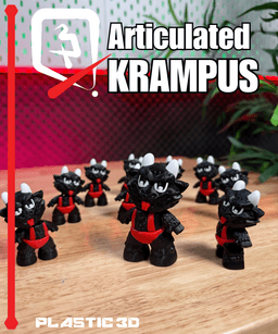 Articulated Krampus — The Naughty List's Cutest Enforcer 3d model