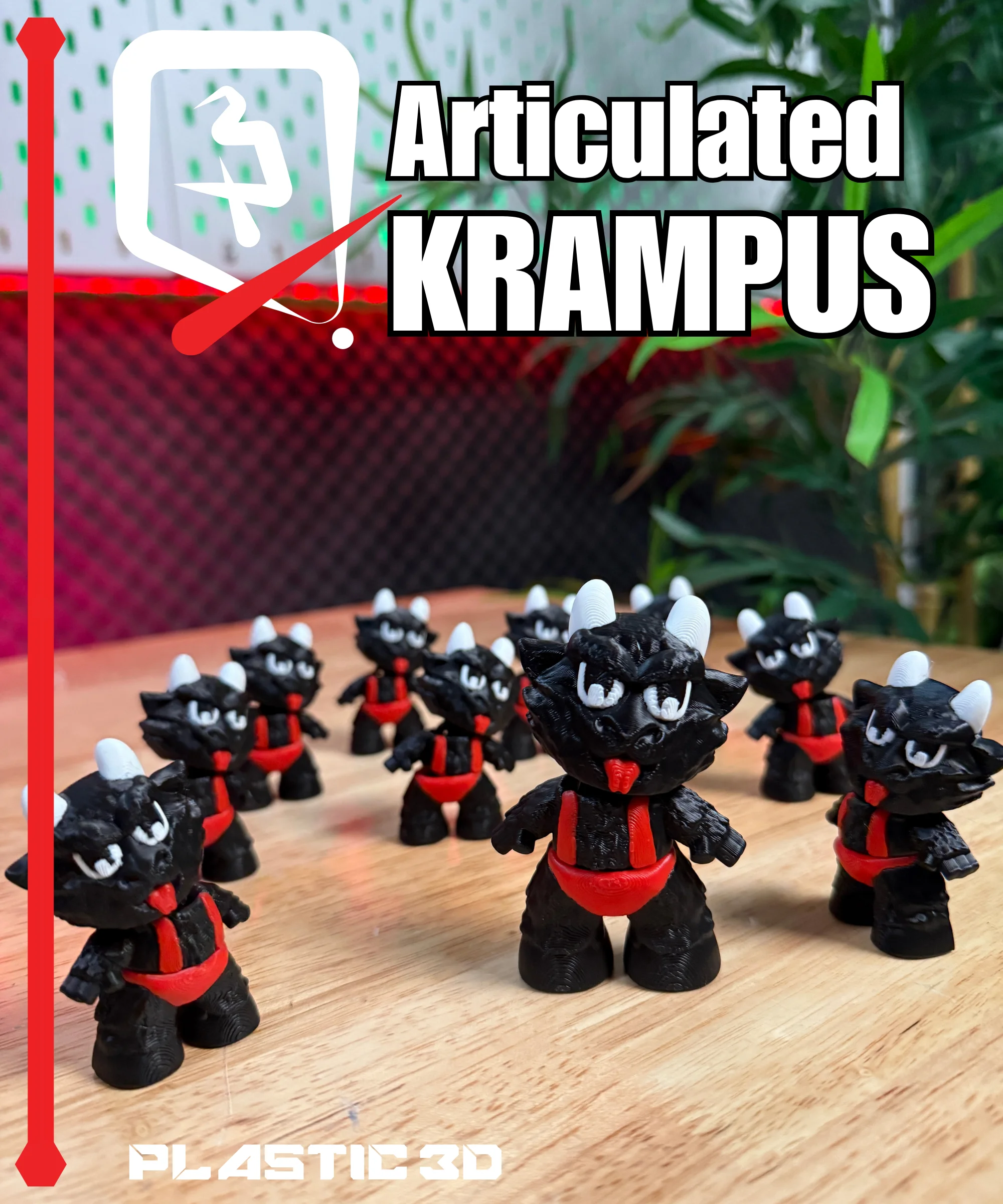 Articulated Krampus — The Naughty List's Cutest Enforcer 3d model