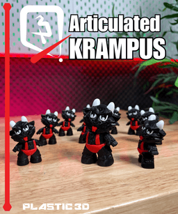Articulated Krampus — The Naughty List's Cutest Enforcer 3d model