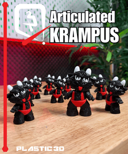 Articulated Krampus — The Naughty List's Cutest Enforcer 3d model