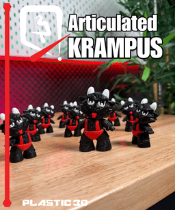 Articulated Krampus — The Naughty List's Cutest Enforcer 3d model