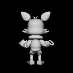 Nightmare Foxy - FNAF - Fan Art 3d model