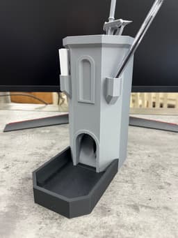 Basic dice tower with mini storage! Print in place! 3d model
