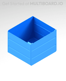 4x3x3.5 LU - Labelled - MultiBin Simple Drawer 3d model