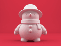 Minimalist Snowman with Winter Hat – Cute Christmas 3D Printable Figurine 3d model