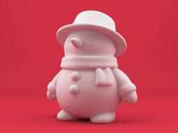Minimalist Snowman with Winter Hat – Cute Christmas 3D Printable Figurine 3d model