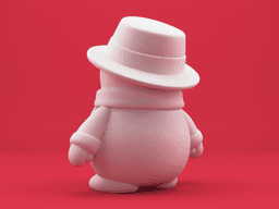 Minimalist Snowman with Winter Hat – Cute Christmas 3D Printable Figurine 3d model