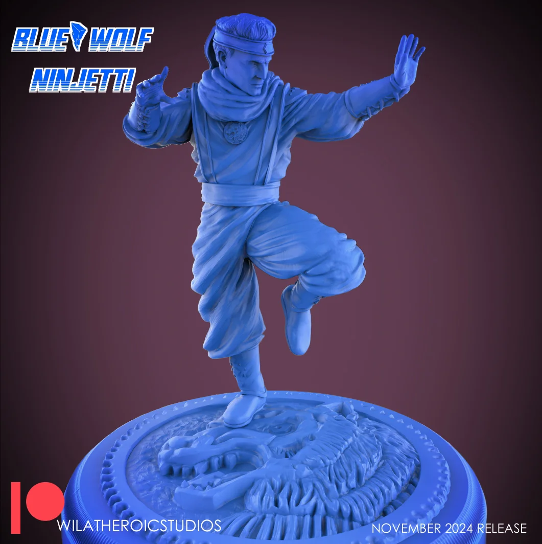 Blue Ninjetti Ranger Statue 3d model