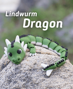 Lindwurm Dragon - Fidget Dragon - Ludo 3d model