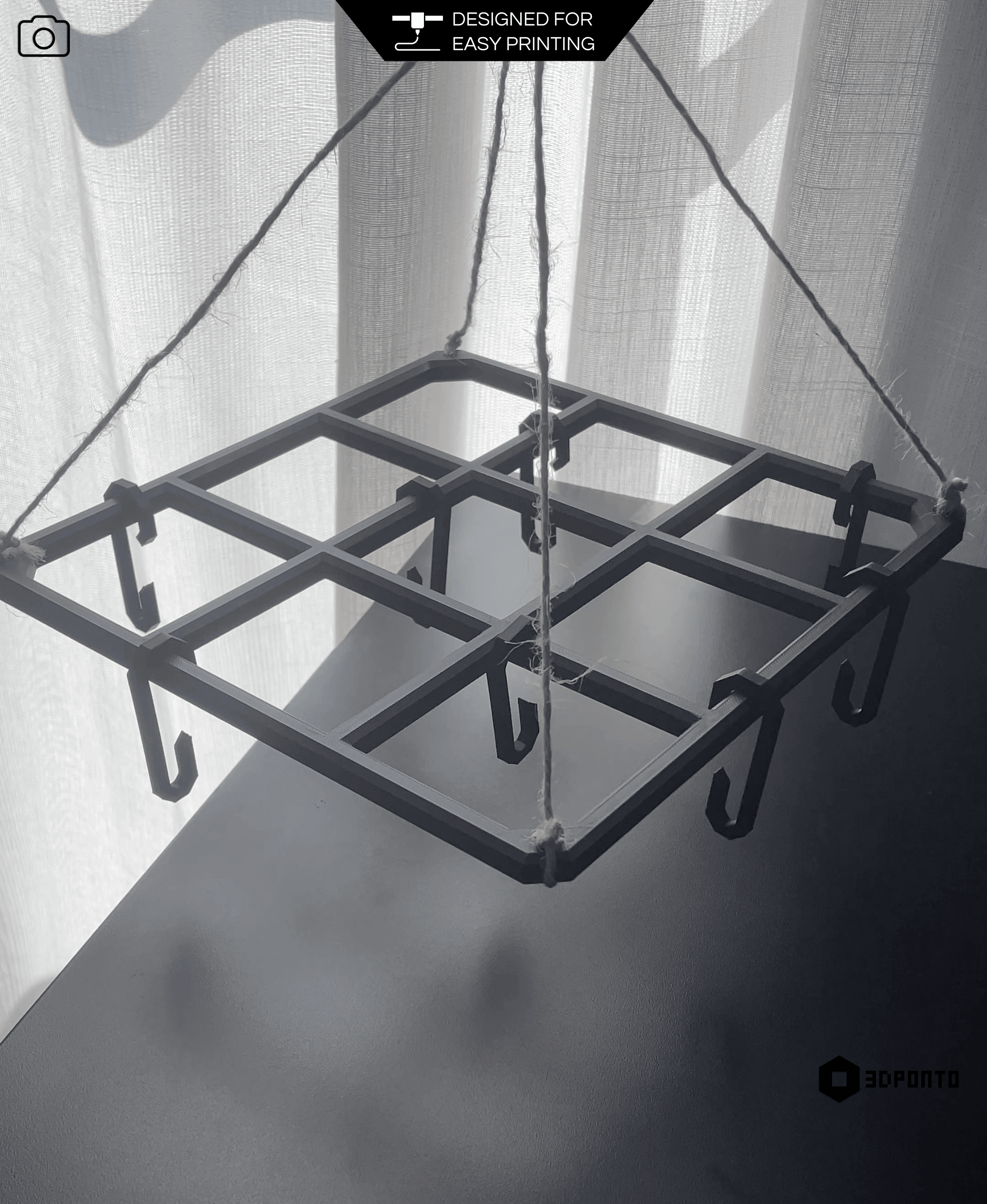 Grid Hanger and Hooks 3d model