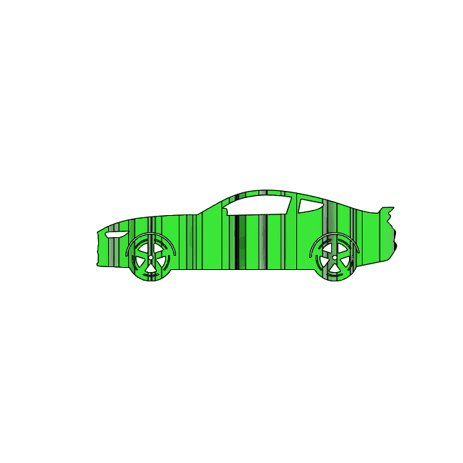 S550 Mustang Flip Art 3d model