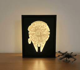 Star Wars Millennium Falcon Shadow Box Diorama 3d model