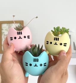 PUSHEEN KITTEN PLANTER - EASY PRINT 3d model