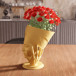 Egyptian Queen Nefertiti Bust Planter / Vase 3d model