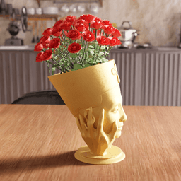 Egyptian Queen Nefertiti Bust Planter / Vase 3d model