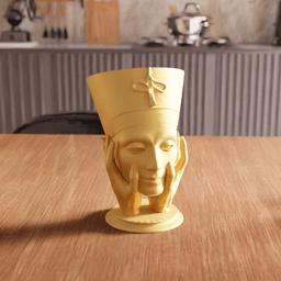 Egyptian Queen Nefertiti Bust Planter / Vase 3d model