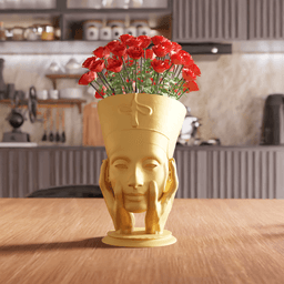 Egyptian Queen Nefertiti Bust Planter / Vase 3d model