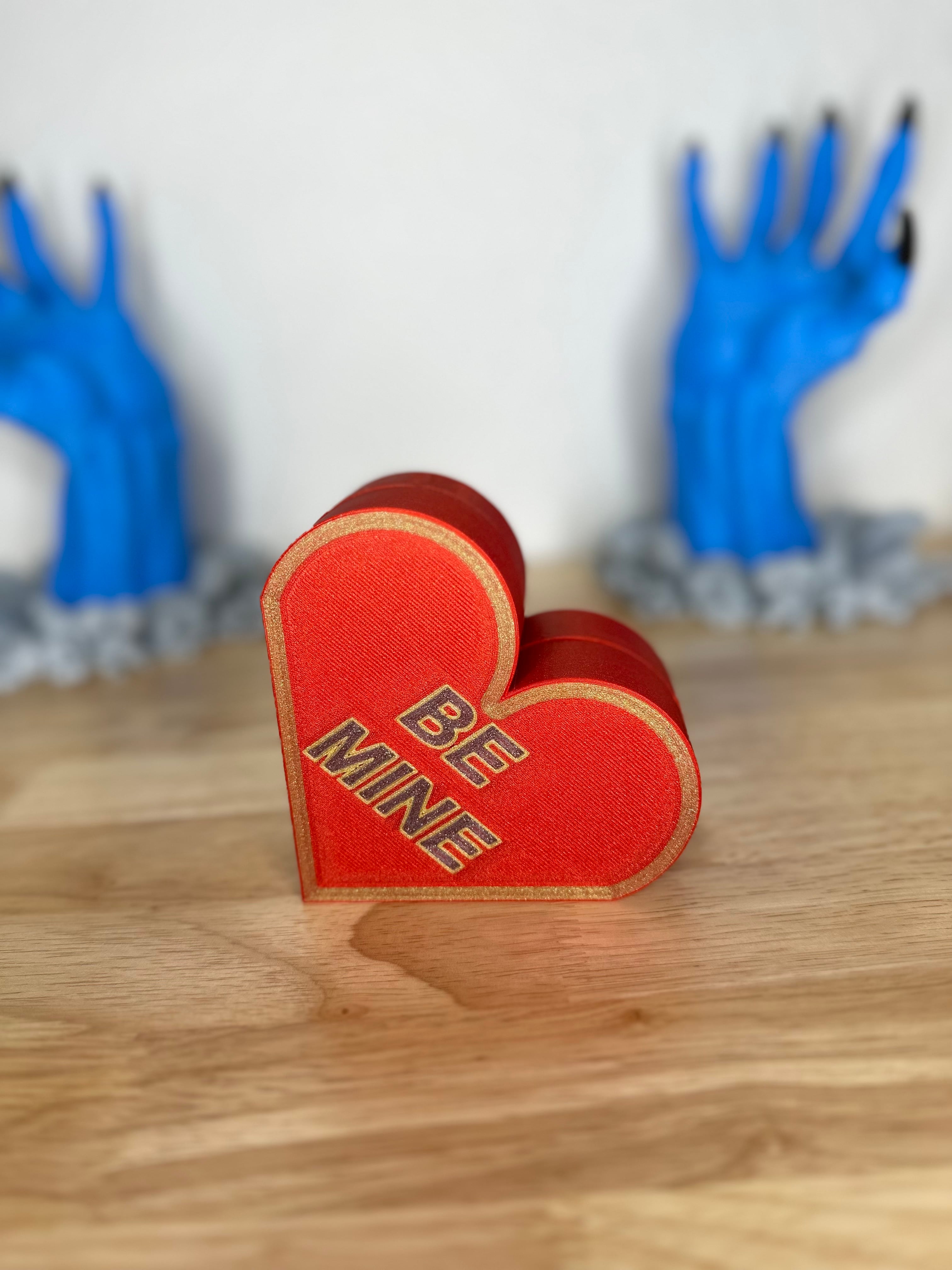 NEW Print in Place Valentine's Day Heart Box 3d model