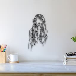 Flower Hair Wall Art 3d model