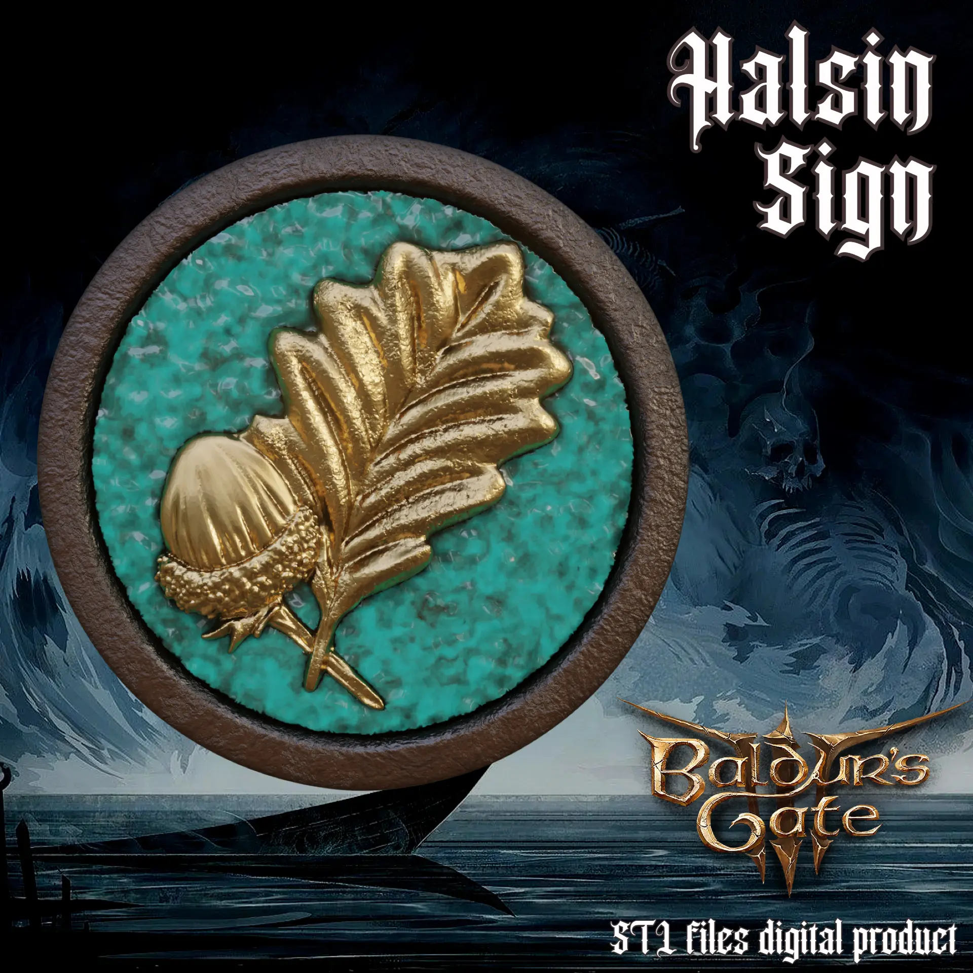 HALSIN LEAF ICON BALDURS GATE 3 3d model