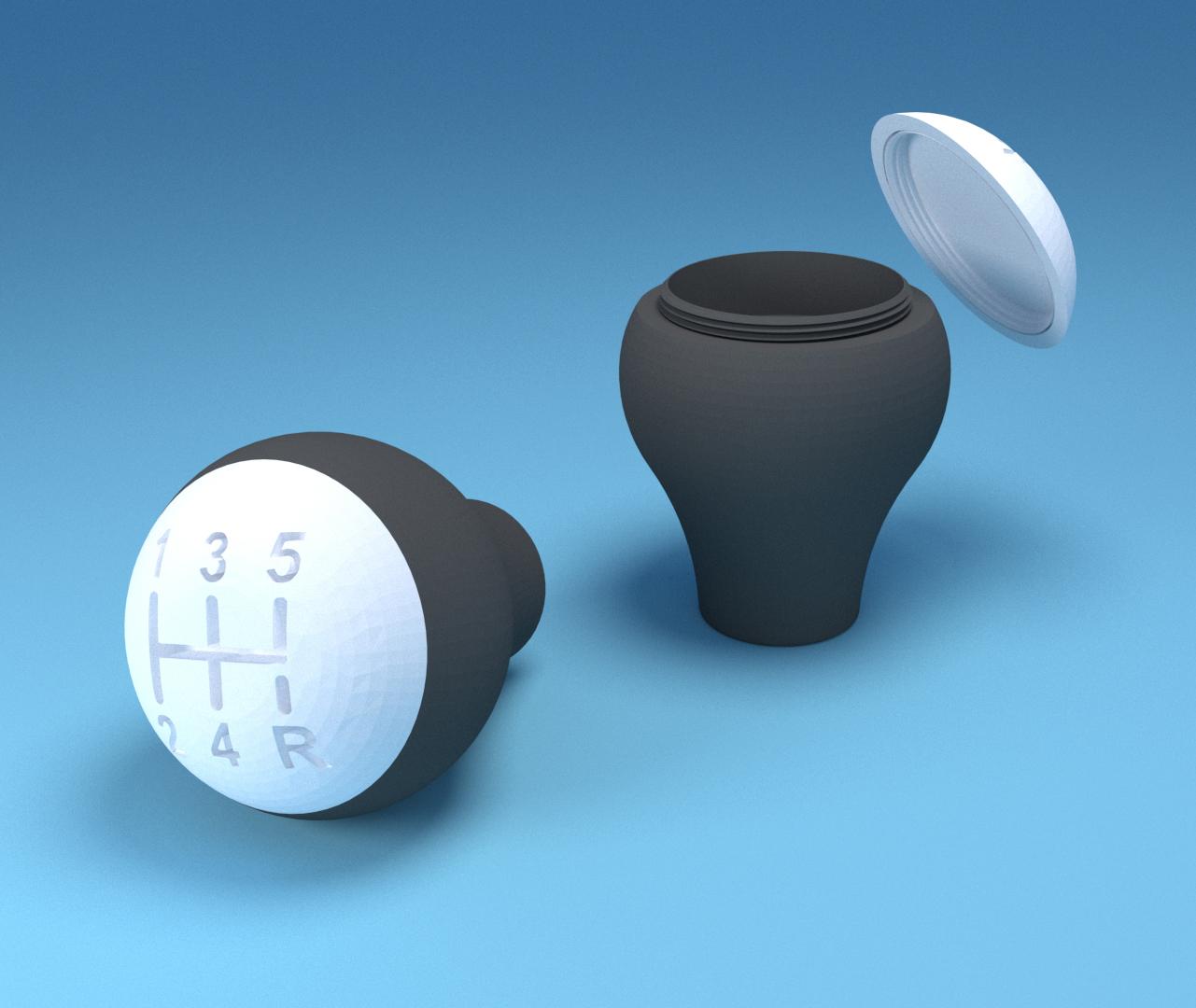 Gear Shifter Container Knob 3d model