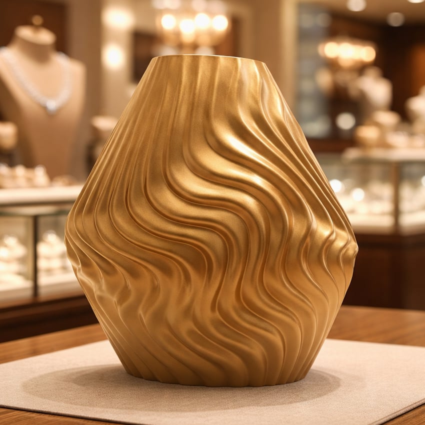 SCULPTURAL WAVE VASE 3d model