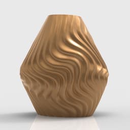 SCULPTURAL WAVE VASE 3d model