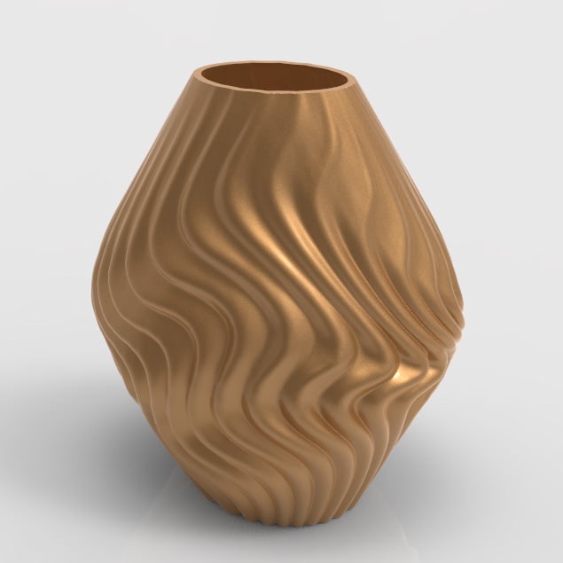 SCULPTURAL WAVE VASE 3d model
