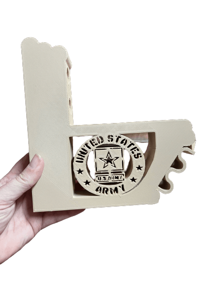 book shelf us army.stl 3d model