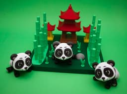 Panda Bamboo Forest 3d model
