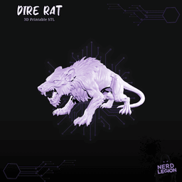 Dire Rat - Dungeons and Dragons 3D Model 3d model