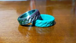 Fidgets Rings Japanese waves & Smile! 3d model