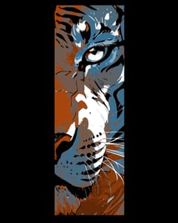 the artists view of the mighty Tiger - Set of bookmarks 3d model