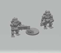 FHW: Oxchan / Space trooper with lead thrower 3d model