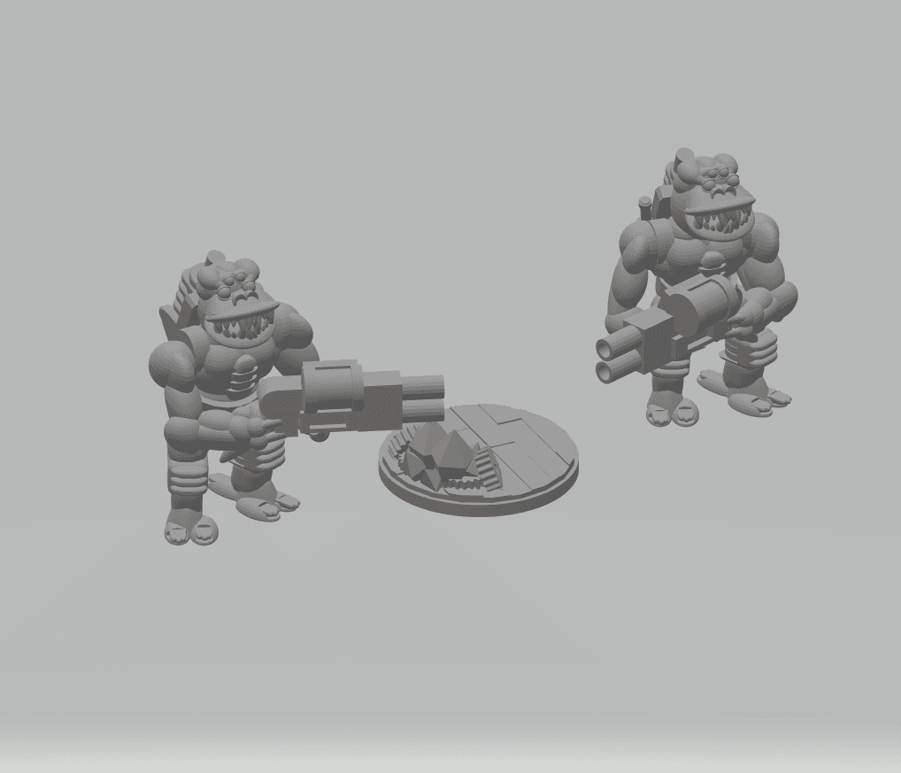 FHW: Oxchan / Space trooper with lead thrower 3d model