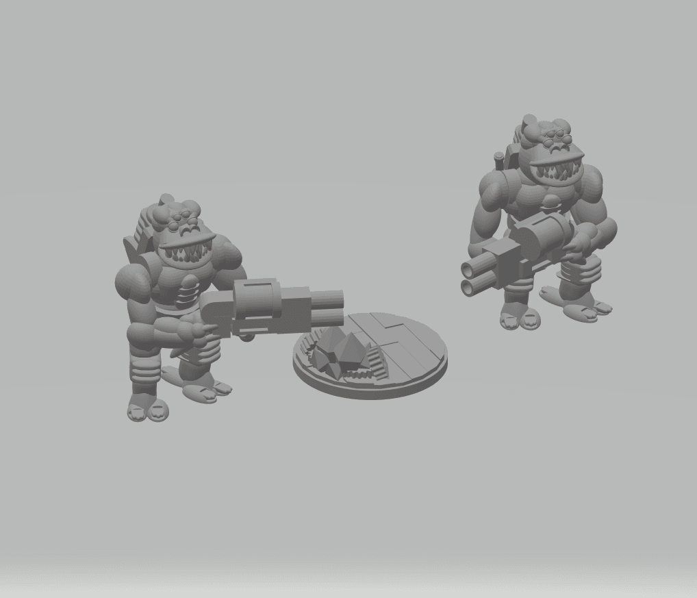 FHW: Oxchan / Space trooper with lead thrower 3d model