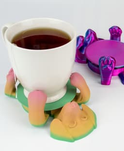 Cute Dog Mug Hugger: Self-Adjusting Coaster 3d model