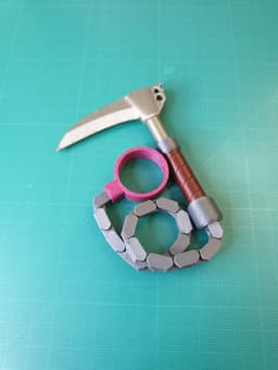 Ringchaku Spinning Fidget Toy - Kusarigama Edition 3d model