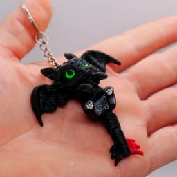 Toothless - Articulated Version & Keychain 3d model
