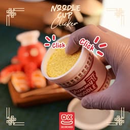 Noodle Cup Fidget Clicker - 90s Snack Desk Decoration 3d model