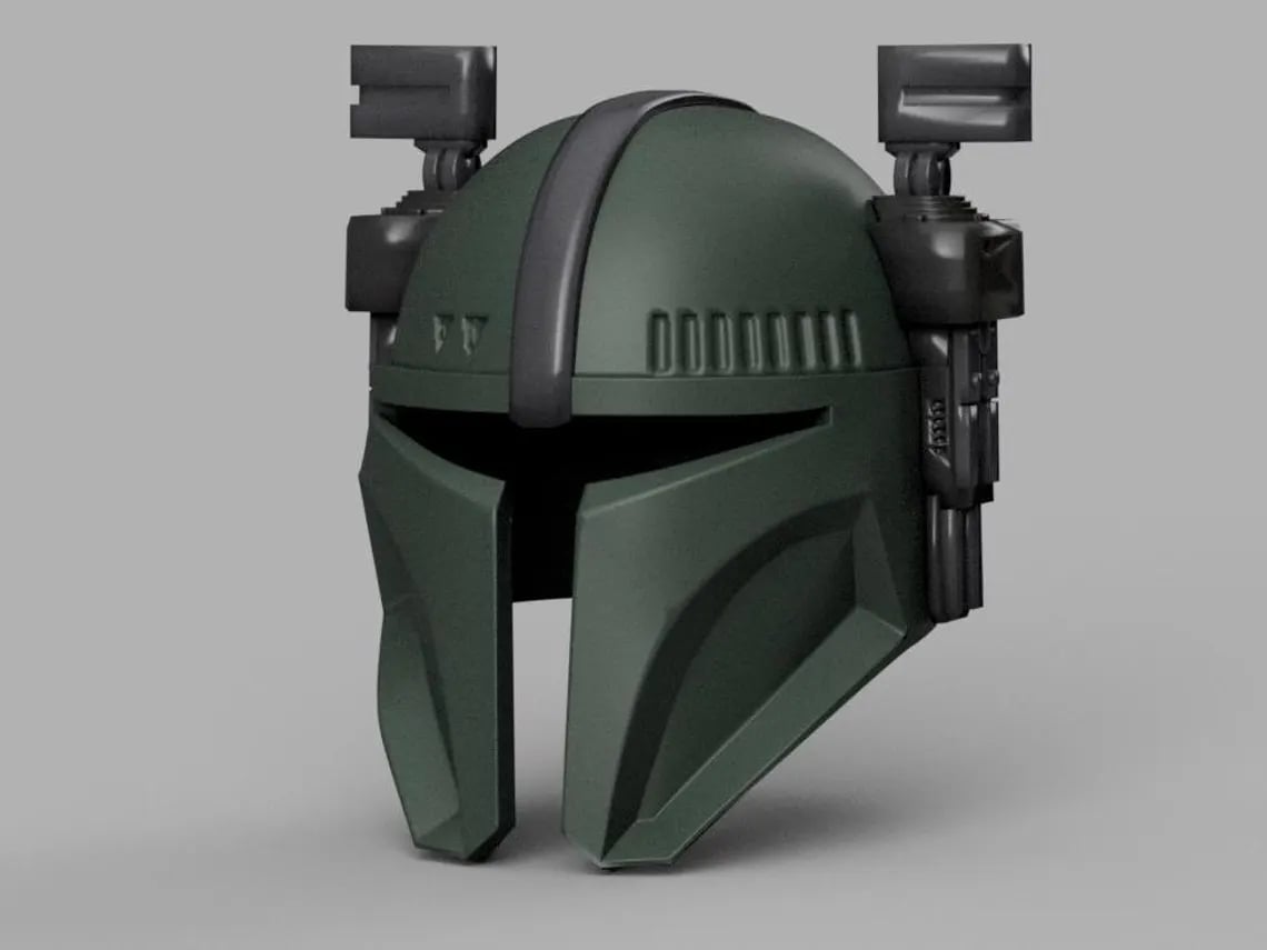 Vulture Heavy type Mandalorian Helmet 3D printable files (The Mandalorian Tv series) Custom Heavy Cl 3d model