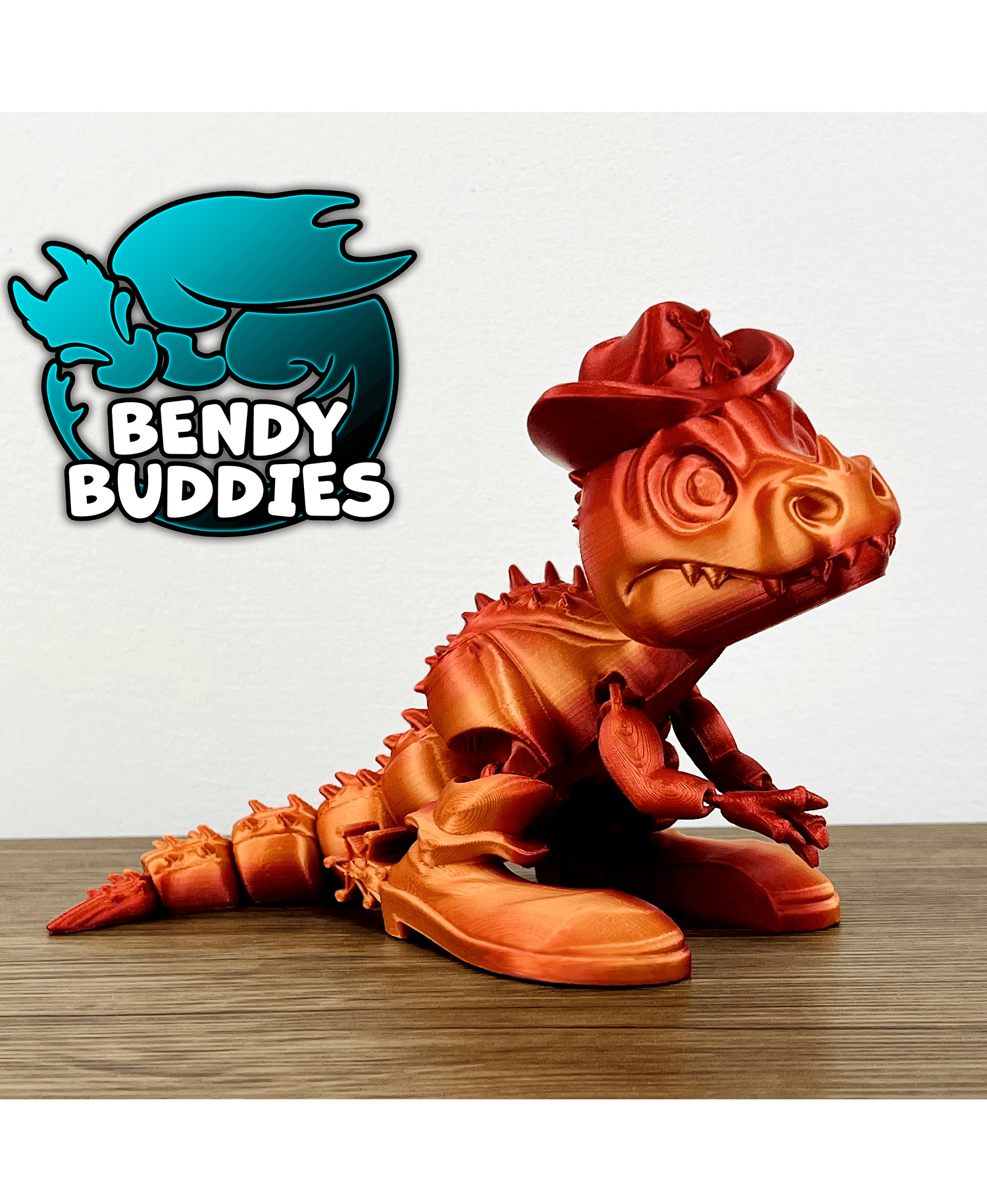 Sheriff Spike Hat Boots / T-Rex Articulated / Print-in-Place Dinosaur / Cute Tyrannosaurus / Dino 3d model