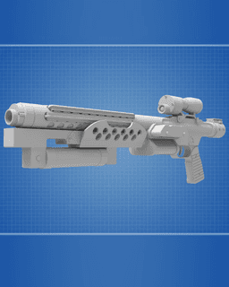 E-1 Blaster Rifle - Star Wars 3d model