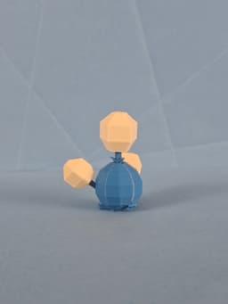 Jumpluff Low Poly Pokemon 3d model