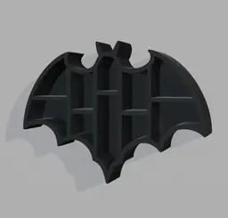 Bat Wall Shelf – Gothic Modular Display Shelf 3d model