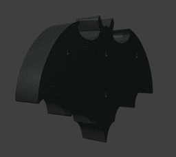 Bat Wall Shelf – Gothic Modular Display Shelf 3d model