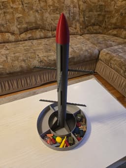 Keychain Display Stand — Missile 3d model