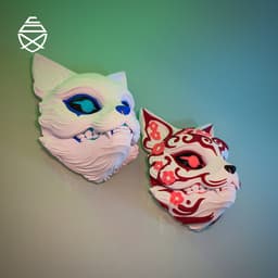 Kitsune Wall Mask 3d model