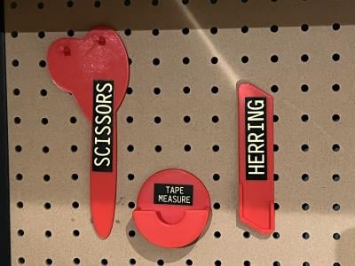 CW&T Herring Blade Pegboard Holder 3d model