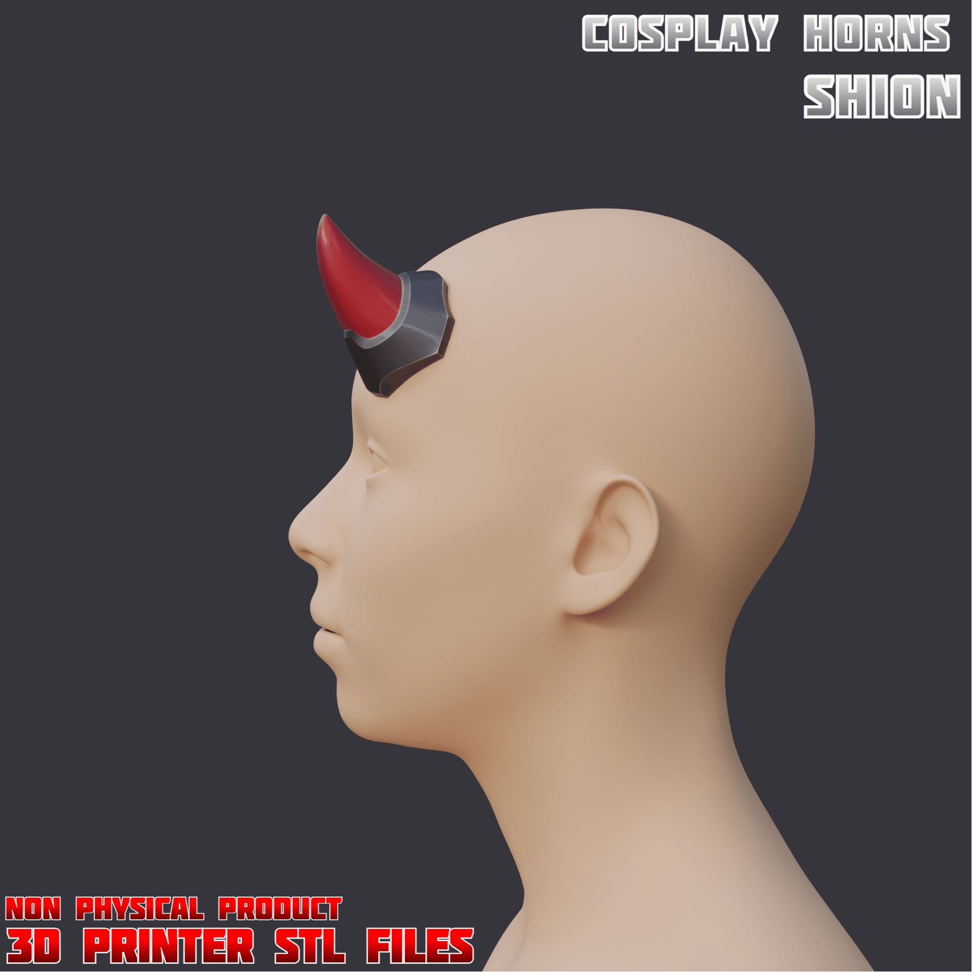 Sci-fi Shion Cosplay Horns Overwatch 3d model
